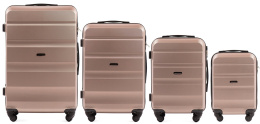 AT01 Комплект чемоданов 4 в 1 ABS (L,M,S,XS) Wings, Шампанское
