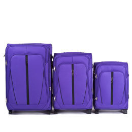 1706(2), Комплект чемоданов 3 шт. (L,M,S) Wings, 2 колеса, Фиолетовый
