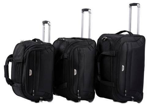 C1109, A set of 3 travel bags Wings, Black