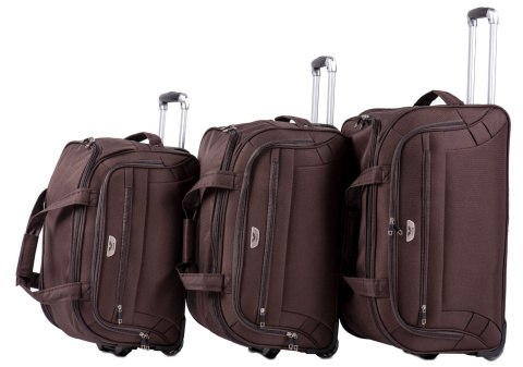 C1109, A set of 3 travel bags Wings, Coffee