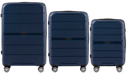 PP05, Luggage 3 sets (L,M,S) Wings, Blue