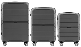 PP05, Комплект чемоданов 3 шт. (L,M,S) Wings, Cерый