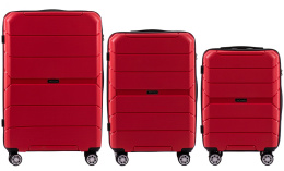 PP05, Комплект чемоданов 3 шт. (L,M,S) Wings, Красный