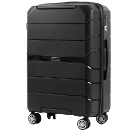 PP05, Middle size suitcase Wings M, Black - Polipropyelene
