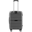 PP05, Średnia walizka podróżna Wings M, Dark grey - POLIPROPYLEN