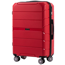 PP05, Średnia walizka podróżna Wings M, Red - POLIPROPYLEN