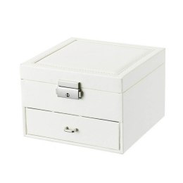 JEWELRY BOX WITH MIRROR, WHITE