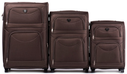 6802(2), Sets of 3 suitcases Wings 2 wheels L,M,S, Coffee