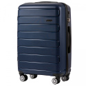 DQ181-03, Large travel suitcase Wings M, Blue- Polypropylene