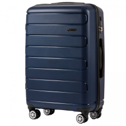 DQ181-03, Large travel suitcase Wings M, Blue- Polypropylene