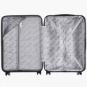 DQ181-03, travel suitcase Wings M, Black- Polypropylene
