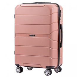 PP05, Middle size suitcase Wings M, Rose Gold - Polipropyelene