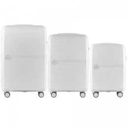DQ181-04, Luggage 3 sets (L,M,S) Wings, Porcelain White