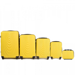 304, Комплект чемоданов 4 шт. (L,M,S,XS,BC) Wings, Желтый