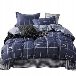 A set of BEDDING for Pillows. Checkered 200X230 Duvet