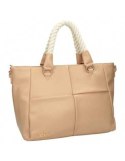 Shopper bag with a handle made of natural Nobo cord - beige