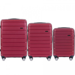 DQ181-03, Luggage 3 sets (L,M,S) Wings, Burgundy