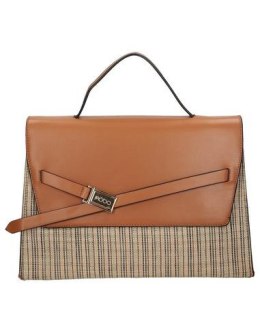 Briefcase bag with Nobo braid - brown