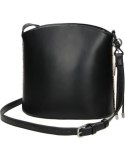 Woven satchel bag with a geometric pattern Nobo - black
