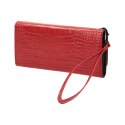 NOBO Women's Wallet with a Red Crocodile Skin Motif