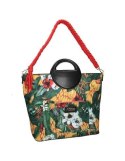 NOBO Fabric shopper with tropical flowers print