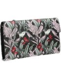 Tropical Nobo shoulder wallet with a long chain - black