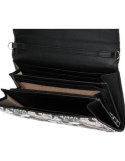 Tropical Nobo shoulder wallet with a long chain - black