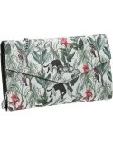 Wallet shoulder with a long chain tropical Nobo - green