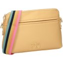 Yellow messenger bag with a colored stripe Nobo