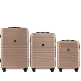 5398-3, Luggage 3 sets (L,M,S) Wings, Champagne
