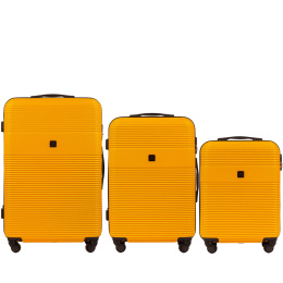 5398-3, Комплект чемоданов 3 шт. (L,M,S) Wings, Темно-желтый
