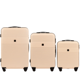 5398-3, Luggage 3 sets (L,M,S) Wings, Dirty White