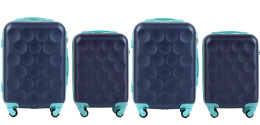 Little Bird KD02, Wings Set 2xS, 2xXS small cabin suitcases, Navy Blue