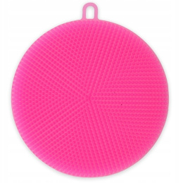 SILICONE WASHER for cleaning makeup BRUSHES Rose Red