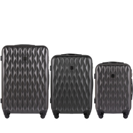 TD190-3 KPL, Luggage 3 sets (L,M,S) Wings, Dark Grey