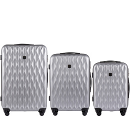 TD190-3 KPL, Luggage 3 sets (L,M,S) Wings, Silver