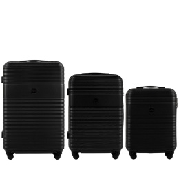 5398-3, Luggage 3 sets (L,M,S) Wings, Black