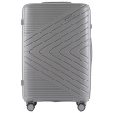 DQ181-05, walizka podróżna Wings L, Light Grey - POLIPROPYLEN