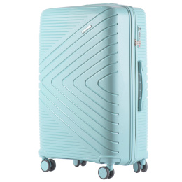 DQ181-05, travel suitcase Wings L, Macaron Blue - Polypropylene