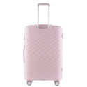 DQ181-05, walizka podróżna Wings L, White Pink POLIPROPYLEN