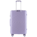 DQ181-05, walizka podróżna Wings L, White Purple - POLIPROPYLEN