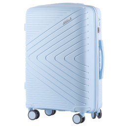 DQ181-05, travel suitcase Wings M, Light Blue - Polypropylene