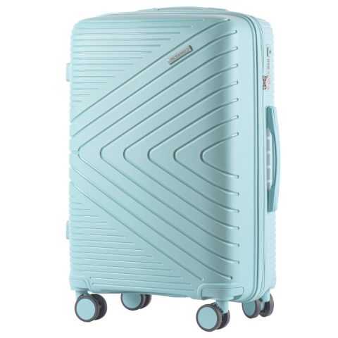 DQ181-05, walizka podróżna Wings M, Macaron Blue POLIPROPYLEN
