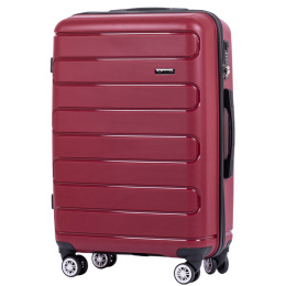 DQ181-03, дорожный чемодан Wings M, бордовый - полипропилен