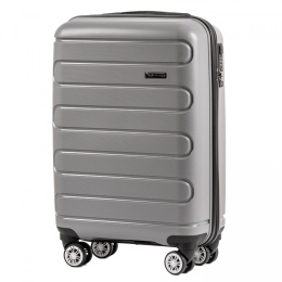 DQ181-03, walizka podróżna Wings S, Grey- POLIPROPYLEN
