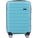 DQ181-03, travel suitcase Wings S, MACARON BLUE- Polypropylene
