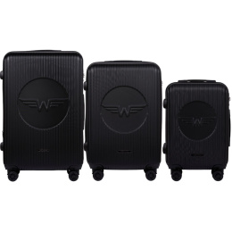 SWL02 KPL, Set of 3 Wings Suitcases (L,M,S), Black
