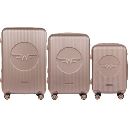 SWL02 KPL, Luggage 3 sets (L,M,S) Wings, Champagne