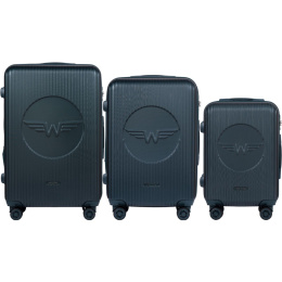 SWL02 KPL, Комплект из 3 чемоданов Wings (L,M,S), ТЕМНО-ЗЕЛЕНЫЙ