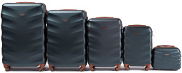 402, Комплект чемоданов 5 шт. (L,M,S,XS,BC) Wings, Темно-зеленый